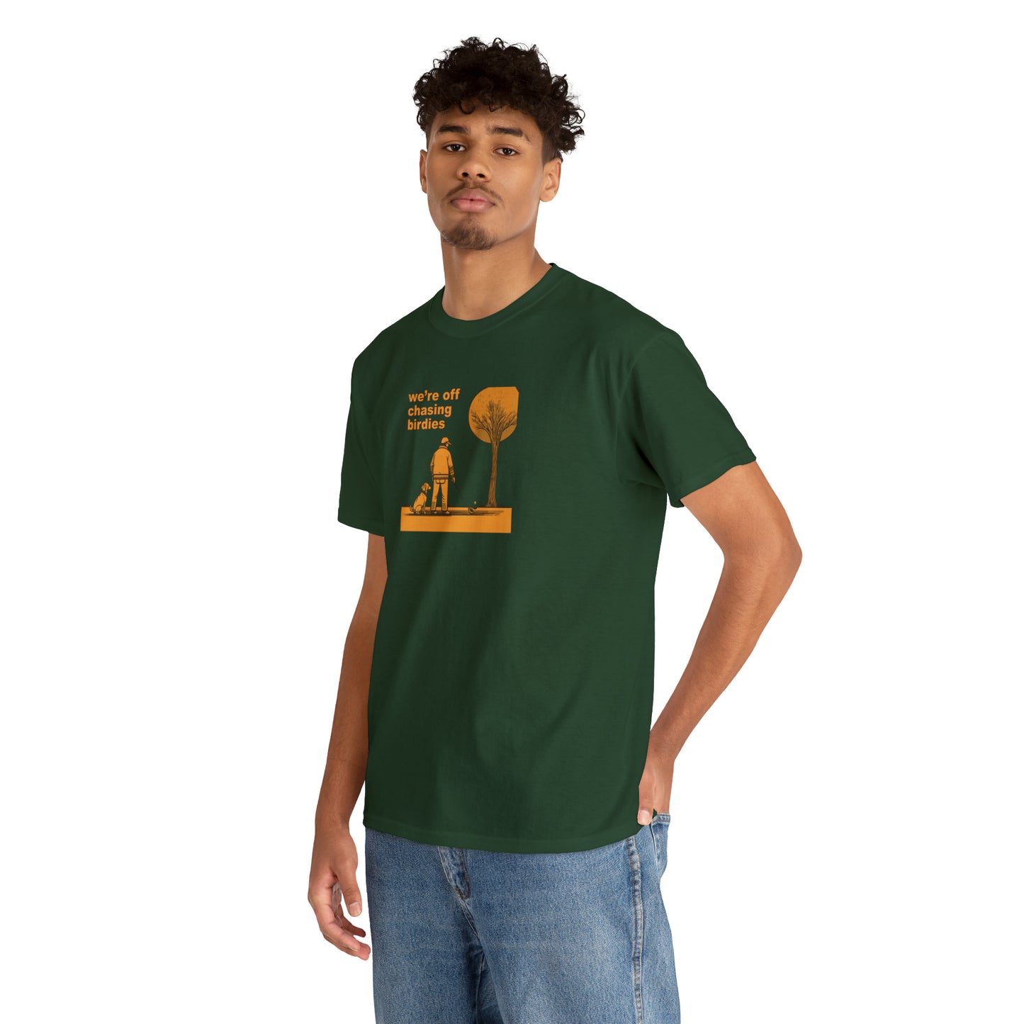 Off chasing birdies t-shirt