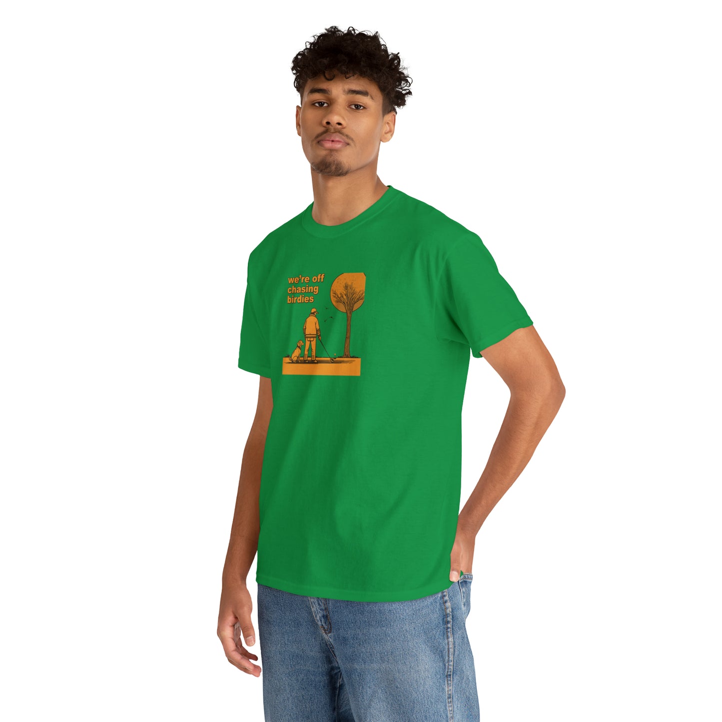 Off chasing birdies t-shirt