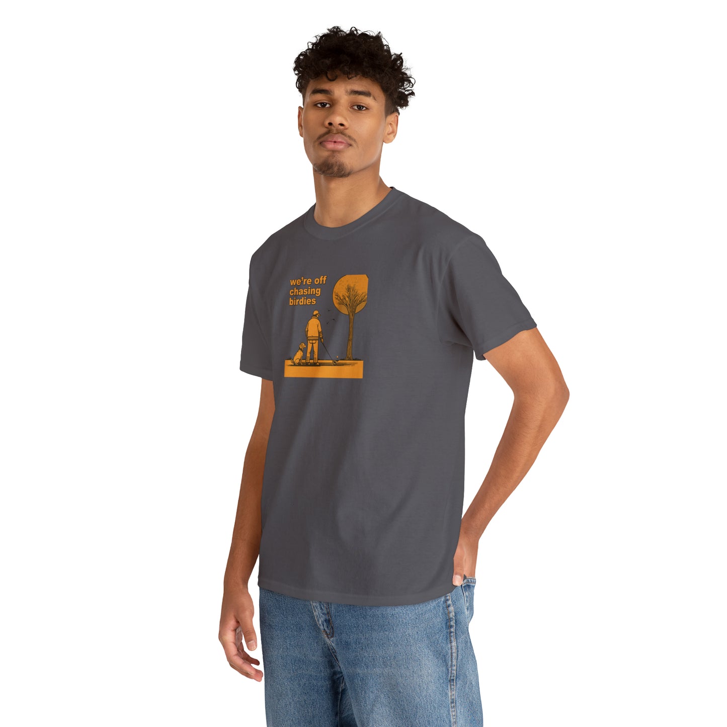 Off chasing birdies t-shirt