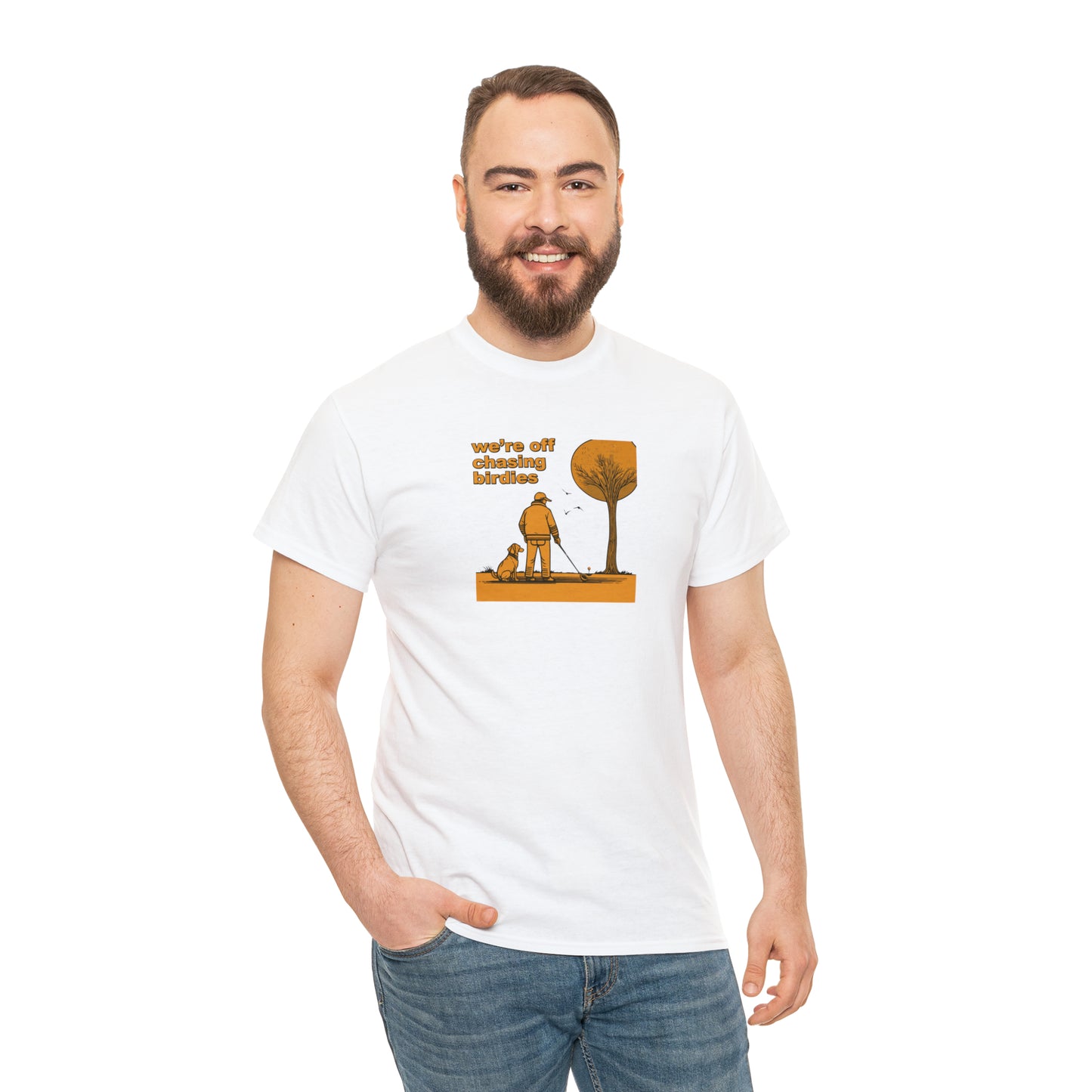 Off chasing birdies t-shirt