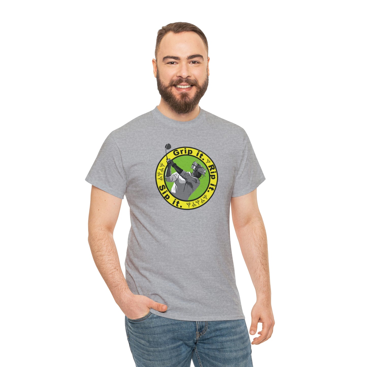 Grip it, Rip it, Sip it (your beverage of choice :) ) Golf t-shirt
