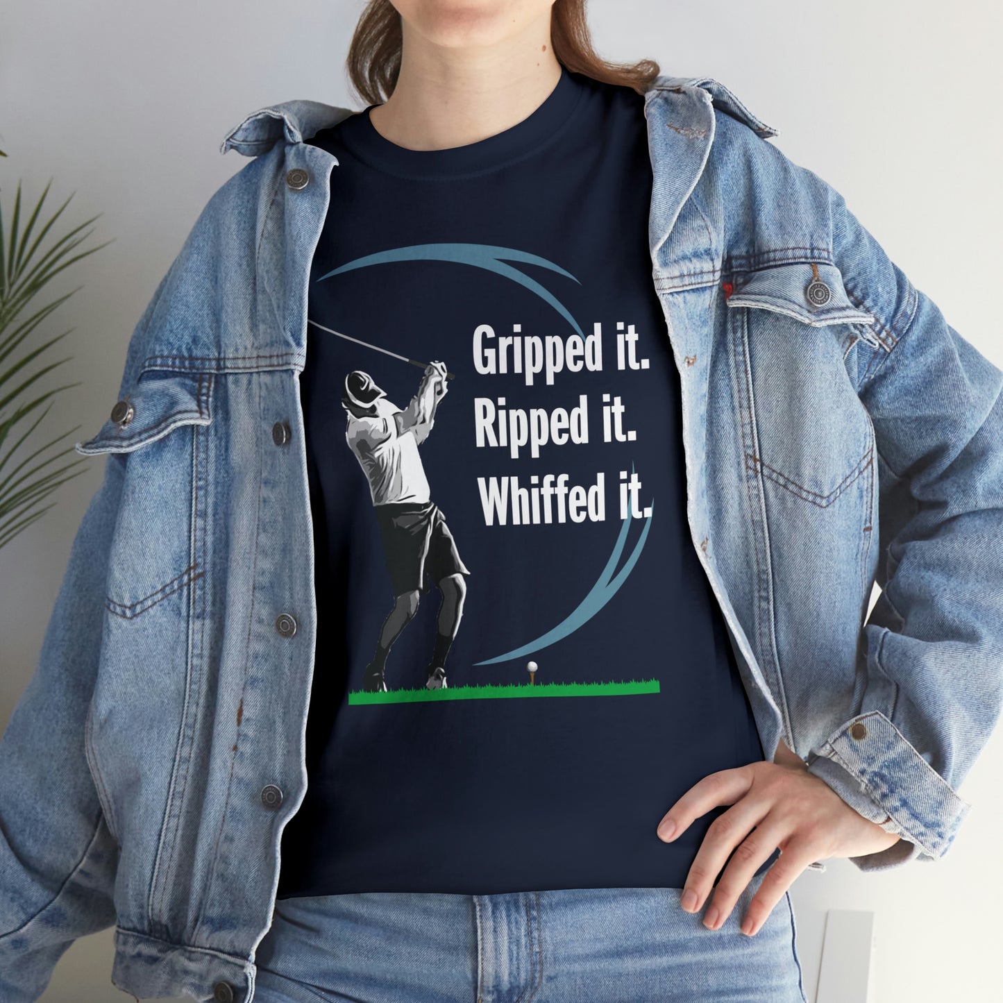 Gripped it and Whiffed it golf t-shirt