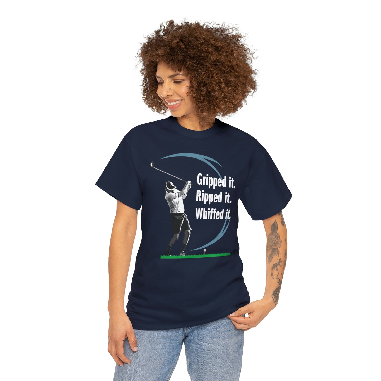 Gripped it and Whiffed it golf t-shirt