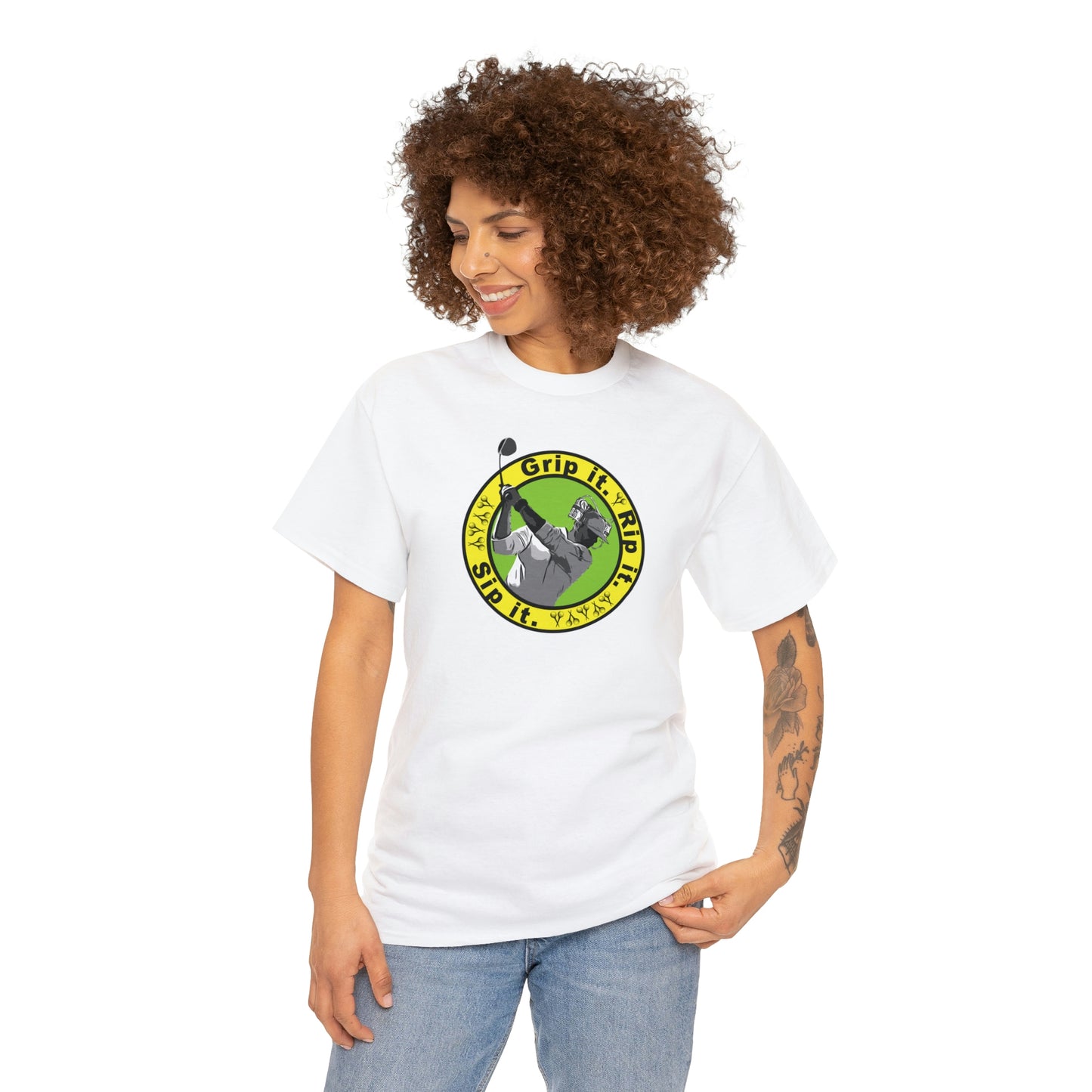 Grip it, Rip it, Sip it (your beverage of choice :) ) Golf t-shirt