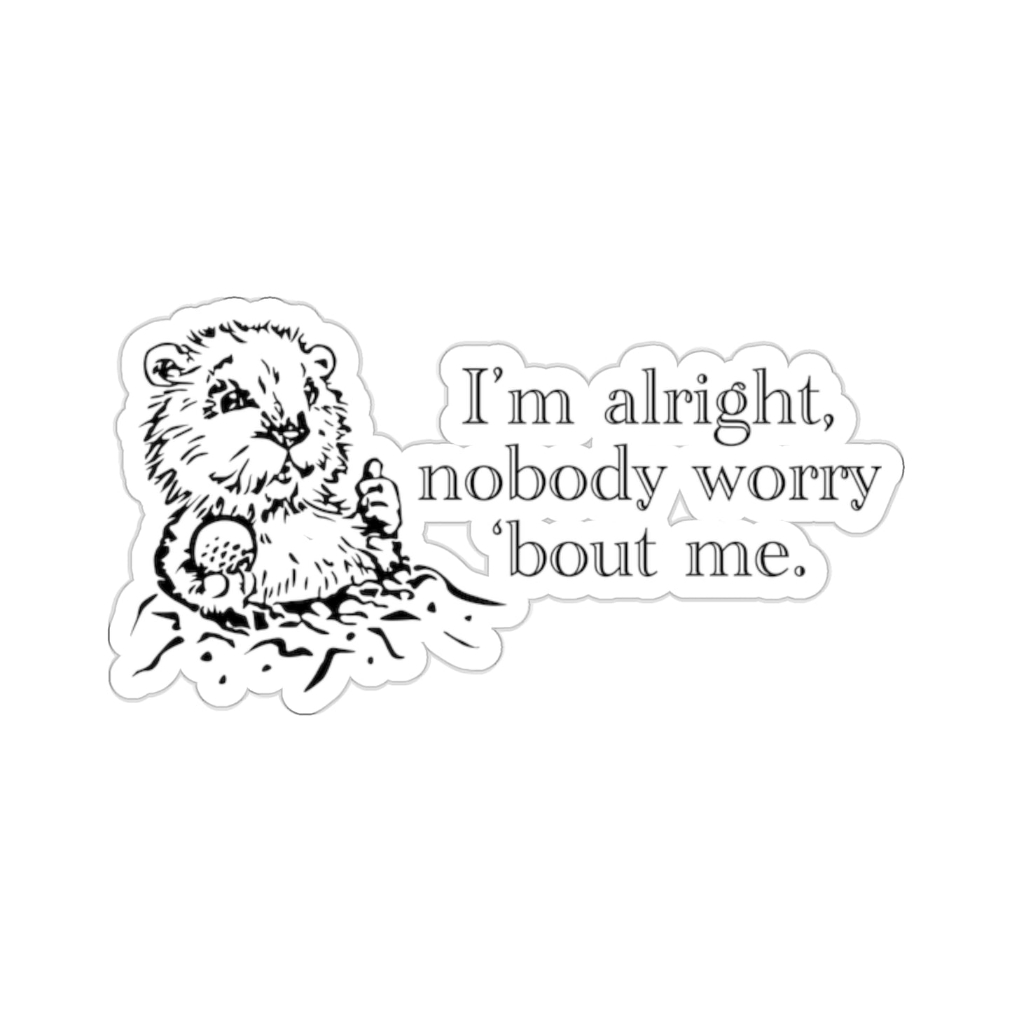 I'm alright dancing gopher (don't worry 'bout me) sticker