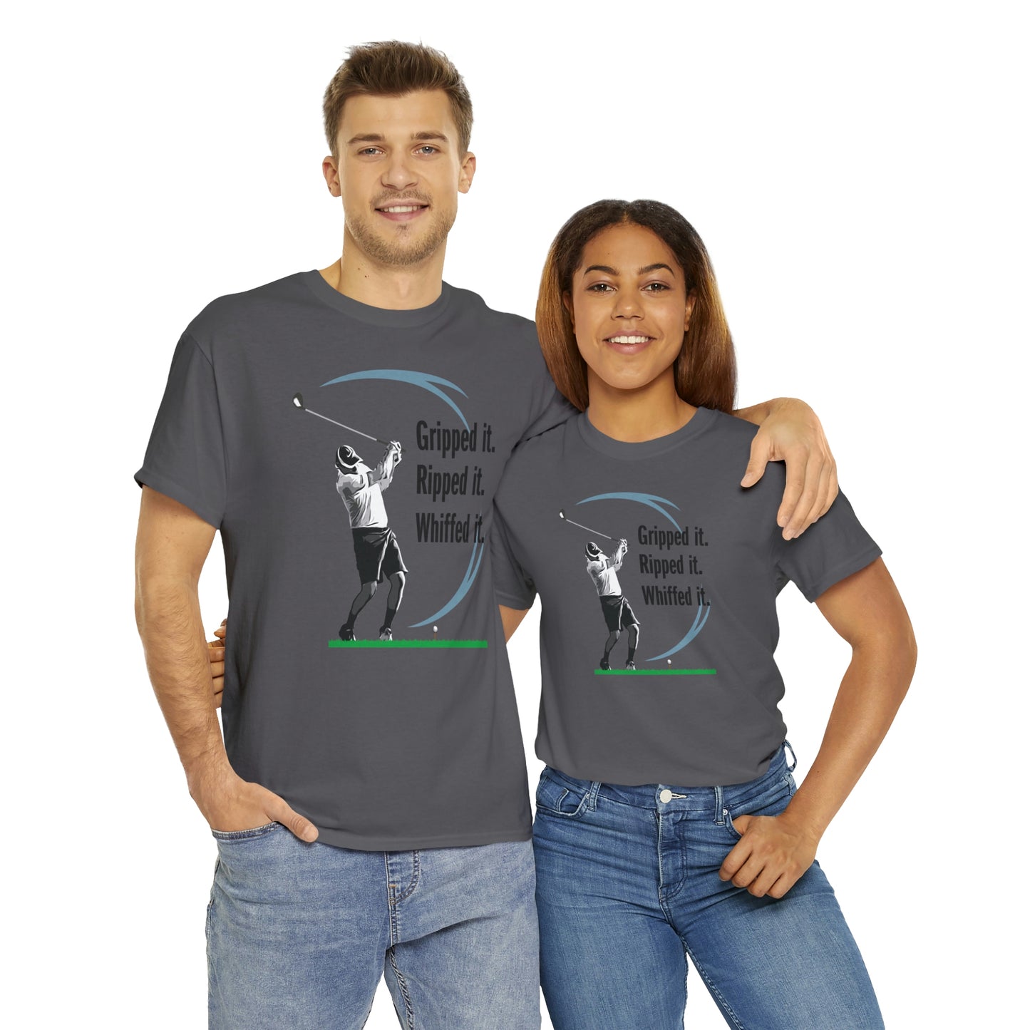Gripped it and Whiffed it golf t-shirt