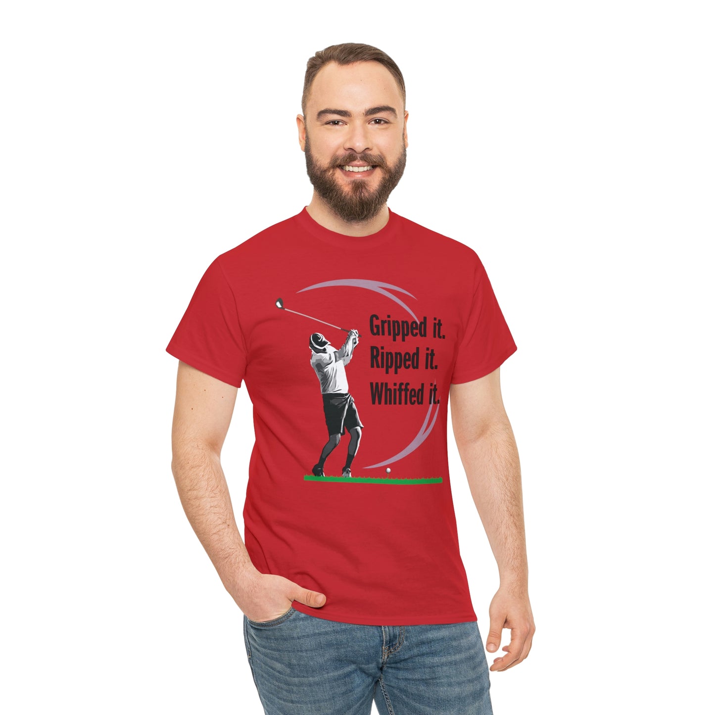 Gripped it and Whiffed it golf t-shirt