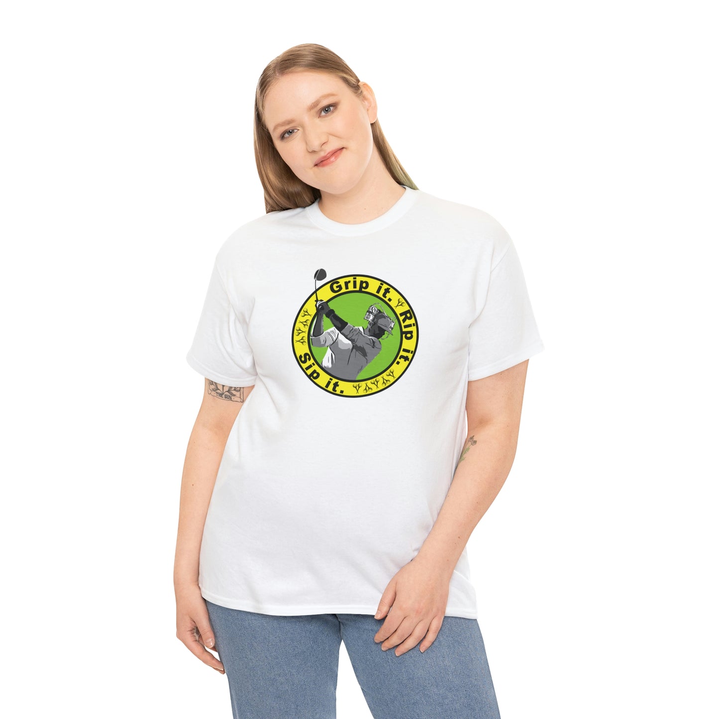 Grip it, Rip it, Sip it (your beverage of choice :) ) Golf t-shirt