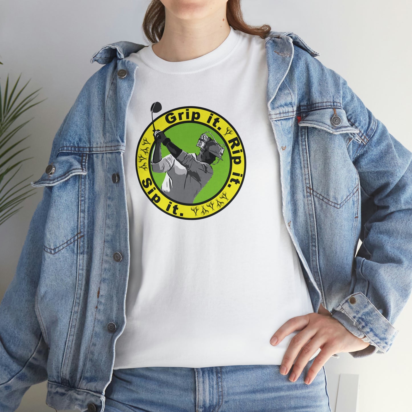 Grip it, Rip it, Sip it (your beverage of choice :) ) Golf t-shirt