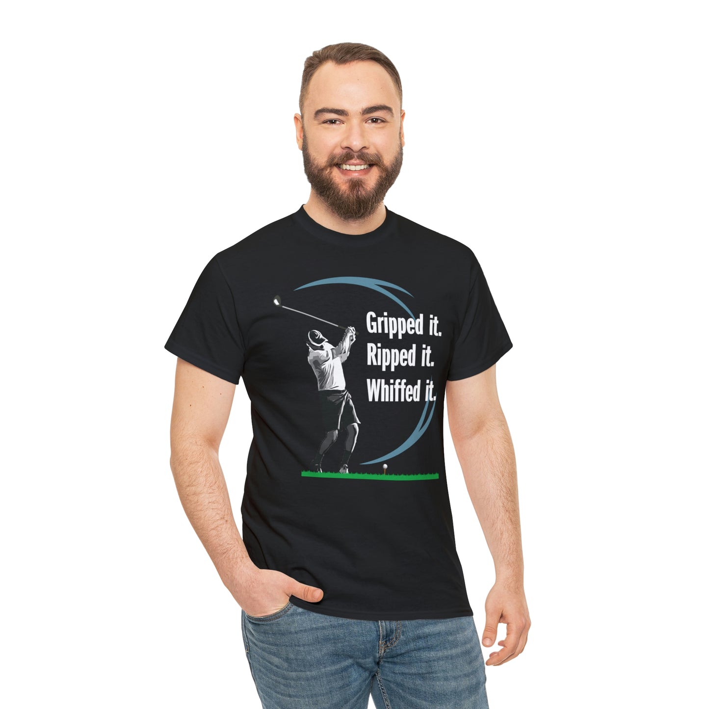 Gripped it and Whiffed it golf t-shirt