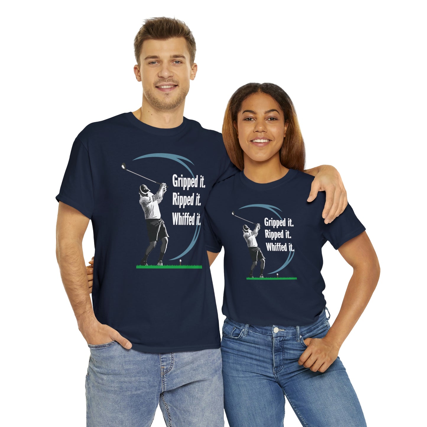 Gripped it and Whiffed it golf t-shirt