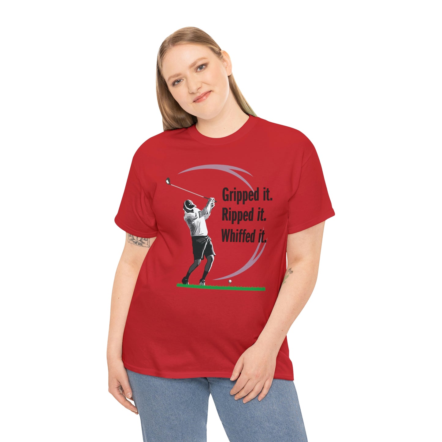 Gripped it and Whiffed it golf t-shirt