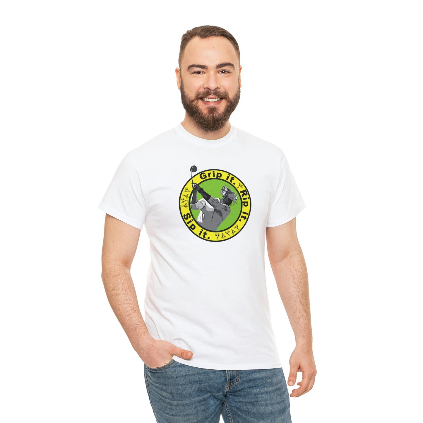 Grip it, Rip it, Sip it (your beverage of choice :) ) Golf t-shirt
