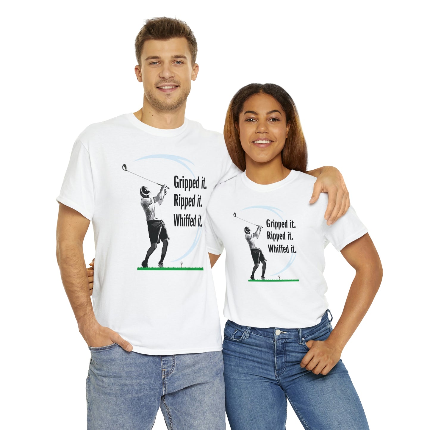 Gripped it and Whiffed it golf t-shirt