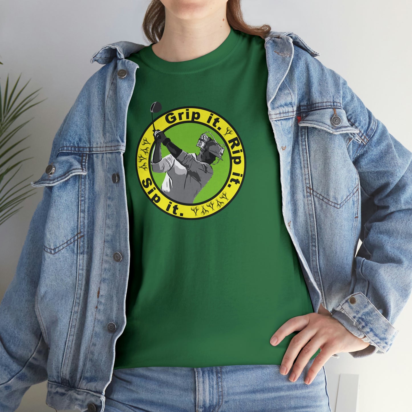 Grip it, Rip it, Sip it (your beverage of choice :) ) Golf t-shirt