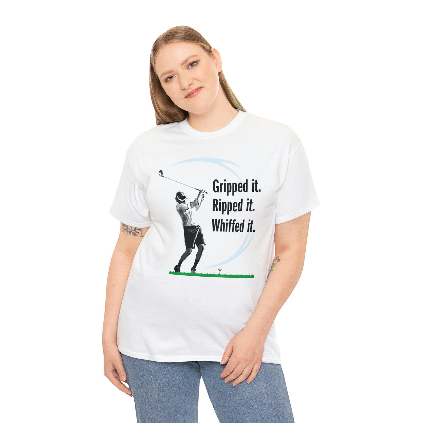 Gripped it and Whiffed it golf t-shirt