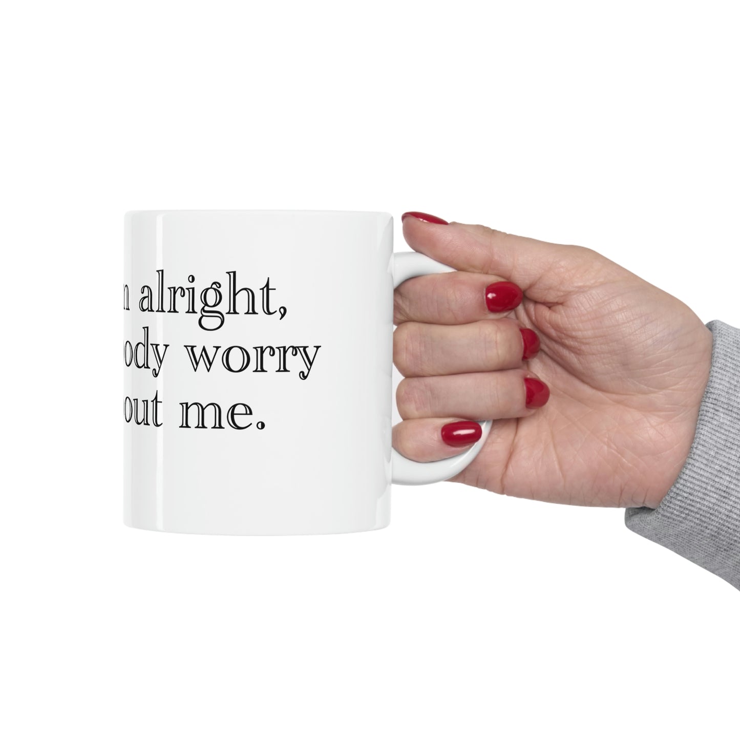 I'm alright dancing gopher (Don't worry 'bout me) White ceramic mug