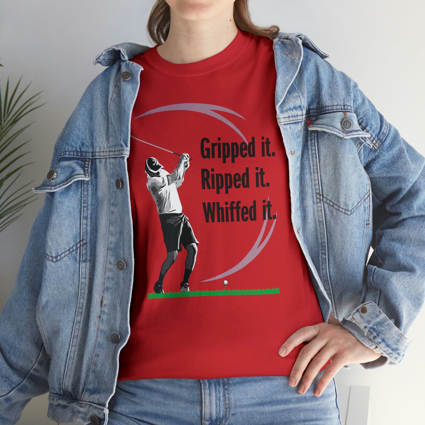 Gripped it and Whiffed it golf t-shirt