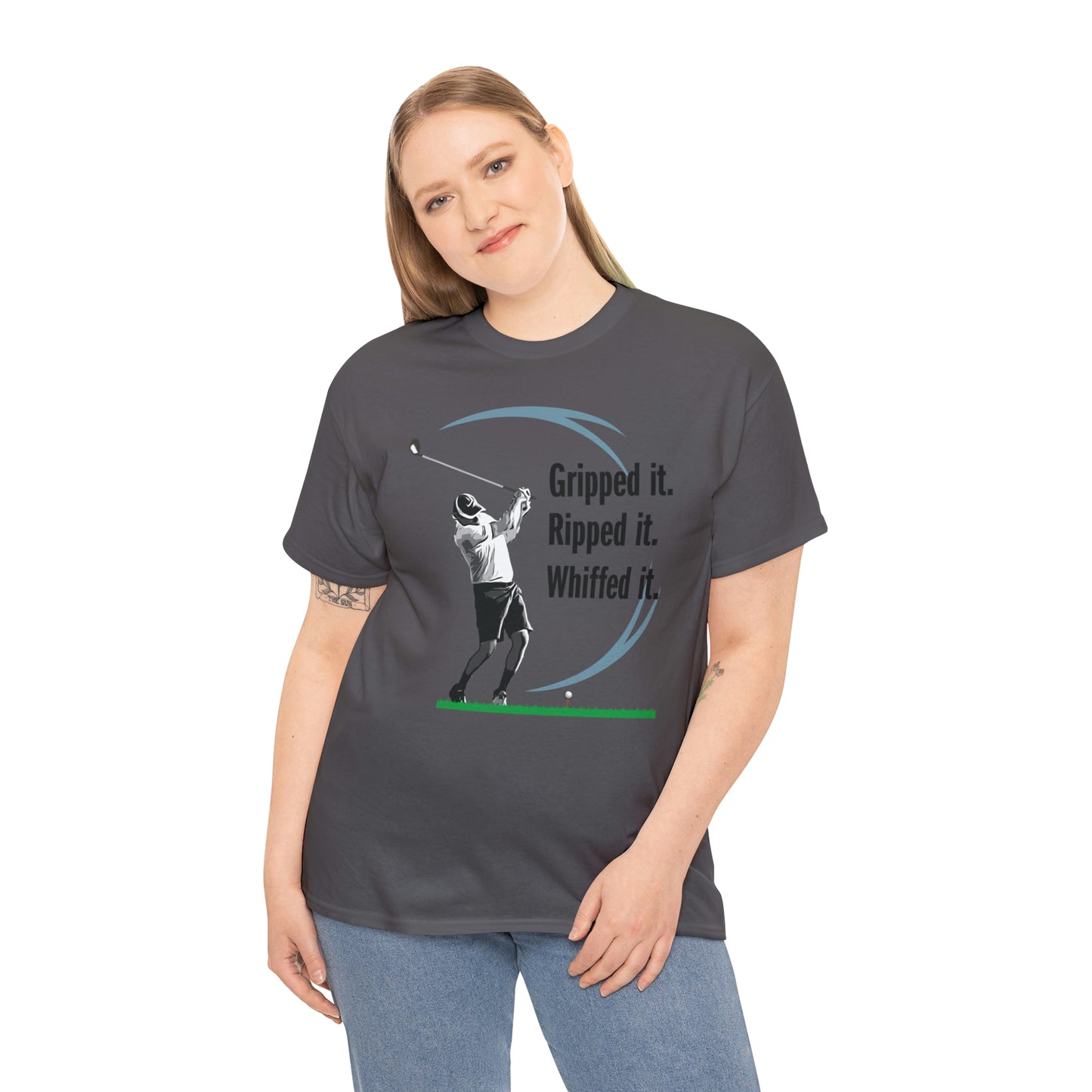 Gripped it and Whiffed it golf t-shirt