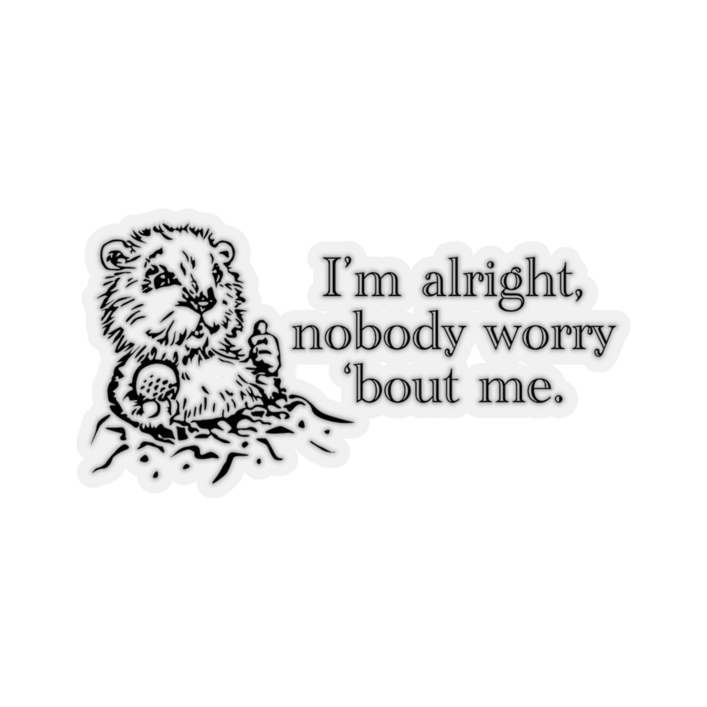 I'm alright dancing gopher (don't worry 'bout me) sticker