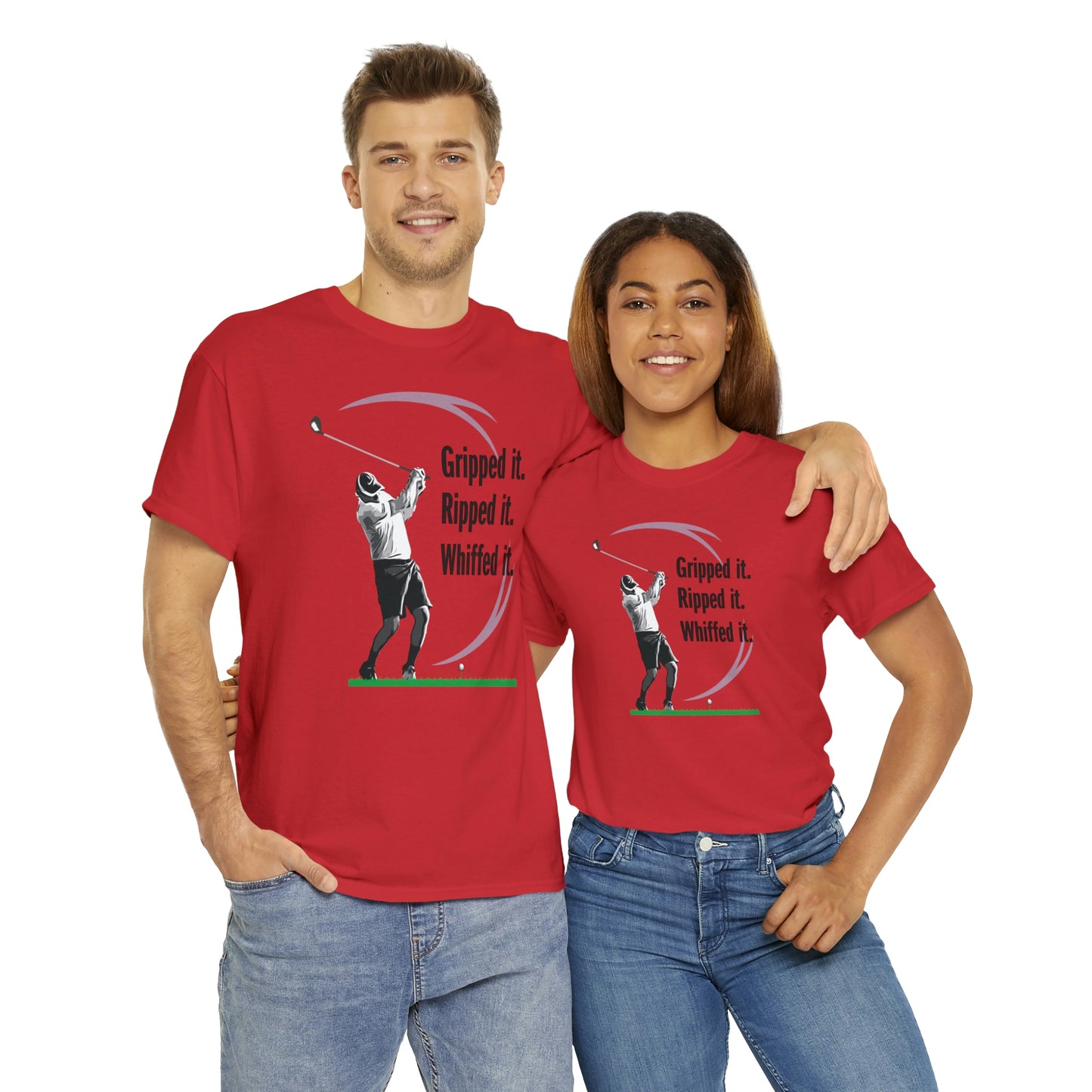 Gripped it and Whiffed it golf t-shirt