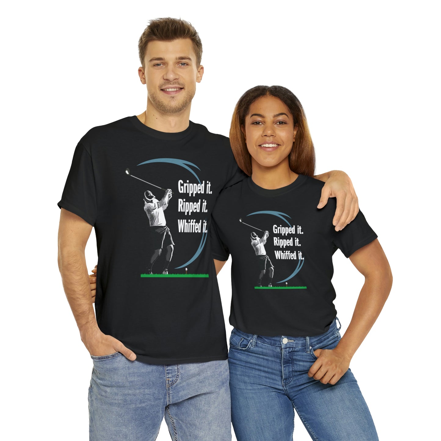 Gripped it and Whiffed it golf t-shirt