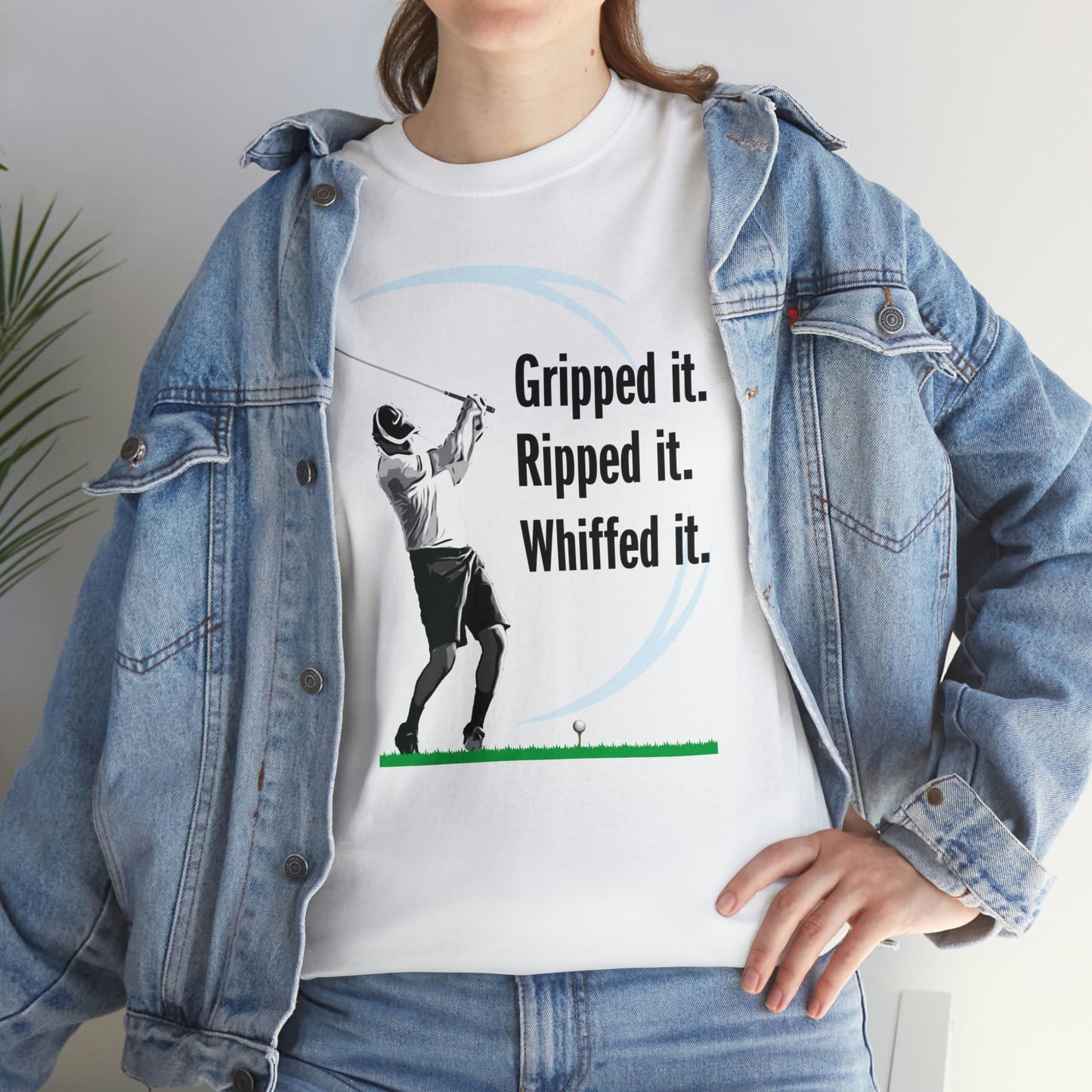 Gripped it and Whiffed it golf t-shirt