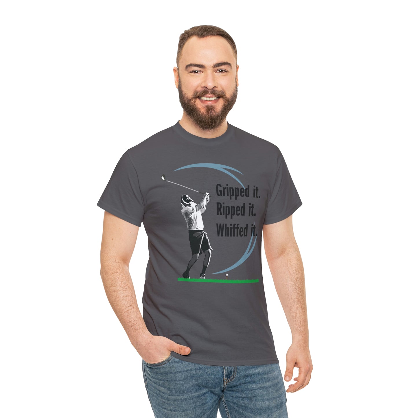 Gripped it and Whiffed it golf t-shirt