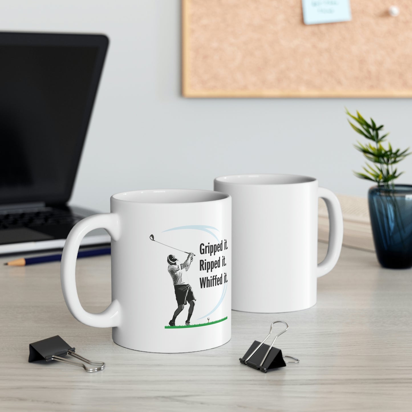 Gripped it and Whiffed it White ceramic mug