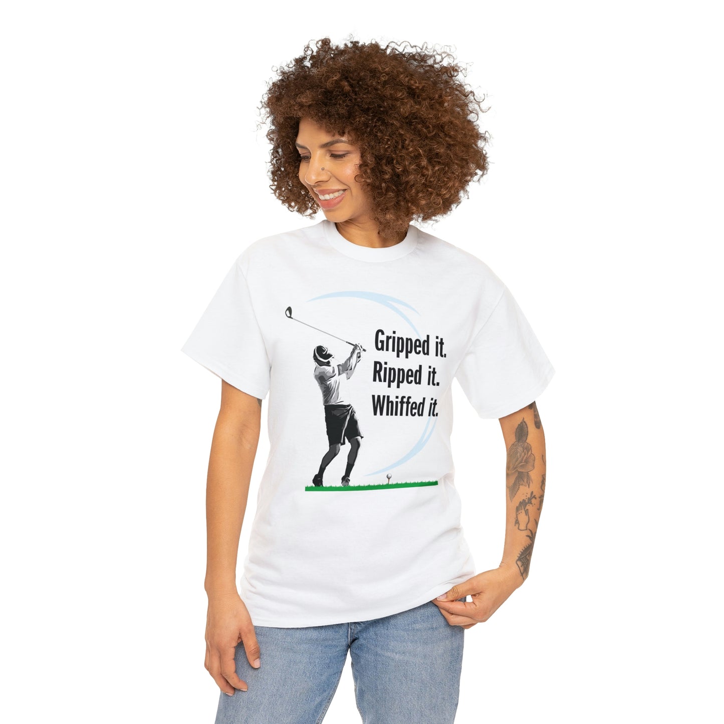 Gripped it and Whiffed it golf t-shirt