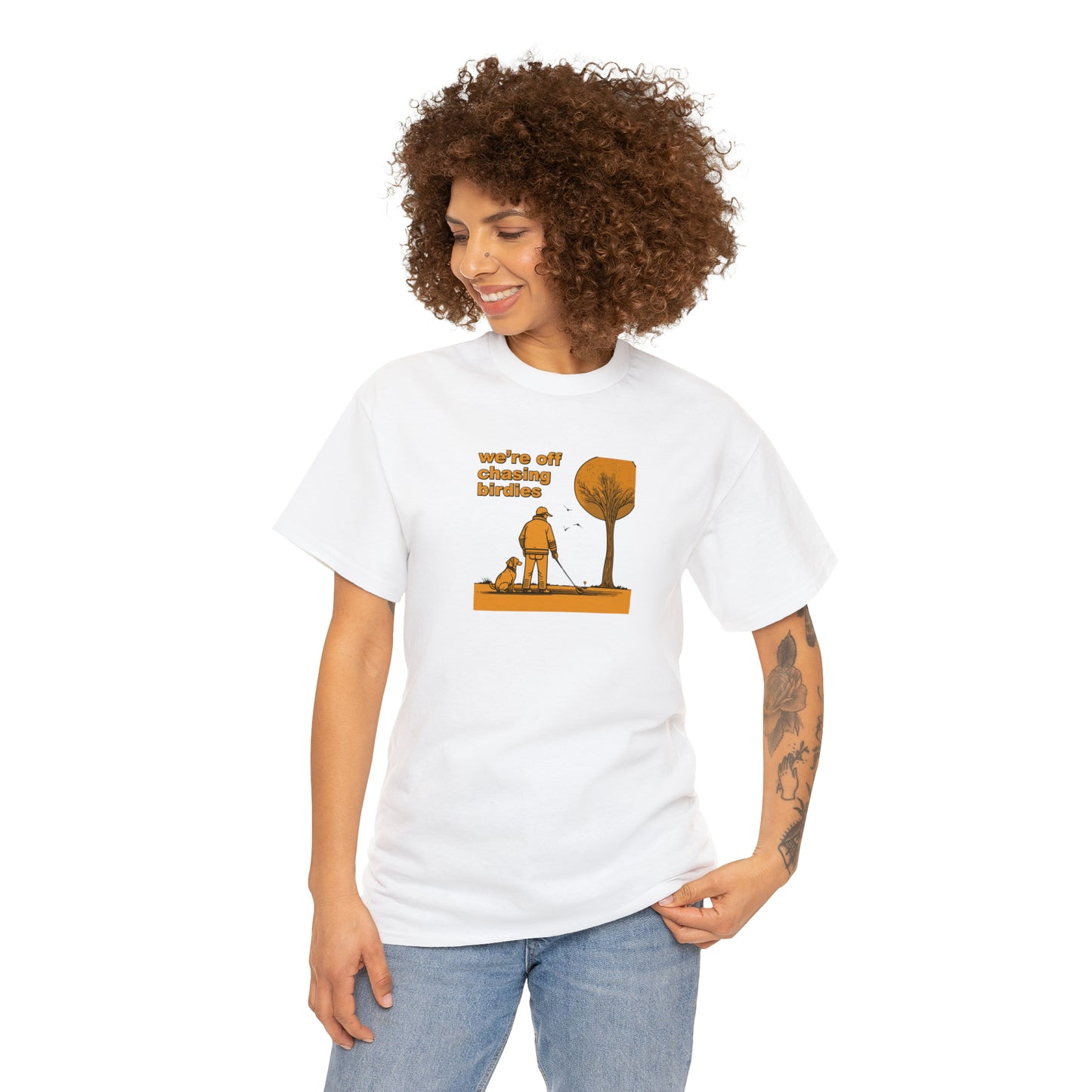 Off chasing birdies t-shirt