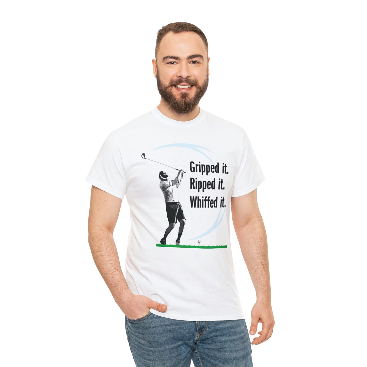 Gripped it and Whiffed it golf t-shirt